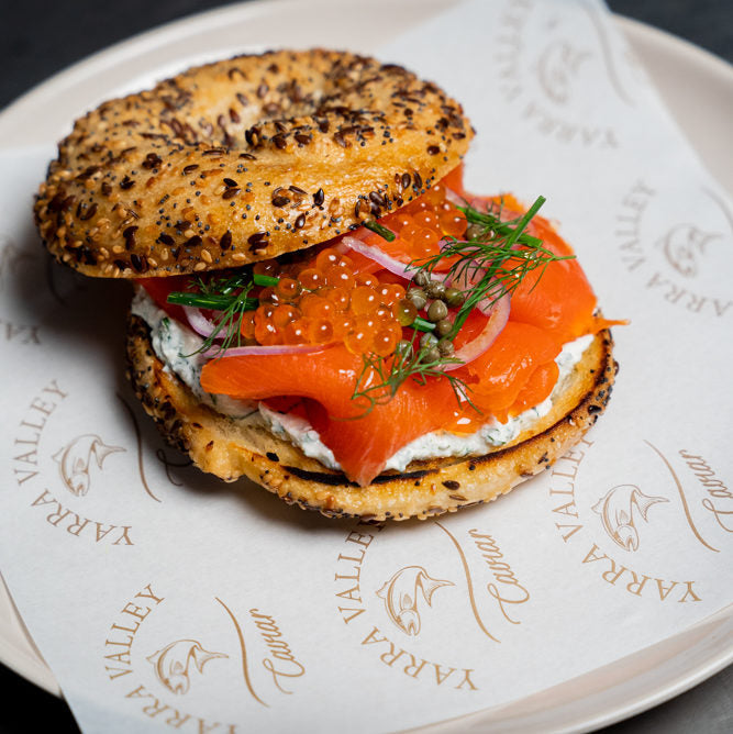 Cold Smoked Trout and Pearl Bagel