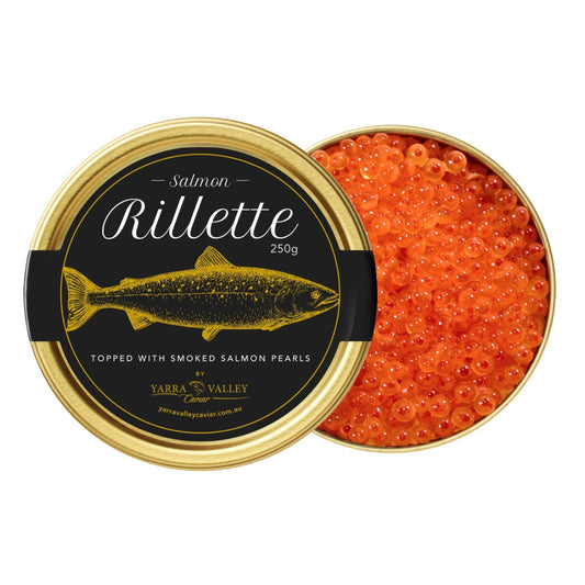 250g Salmon Rillette with Smoked Salmon Pearls